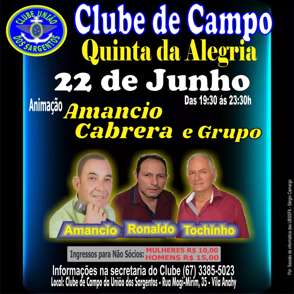 Quinta da Alegria no Clube de Campo 22/06/2023